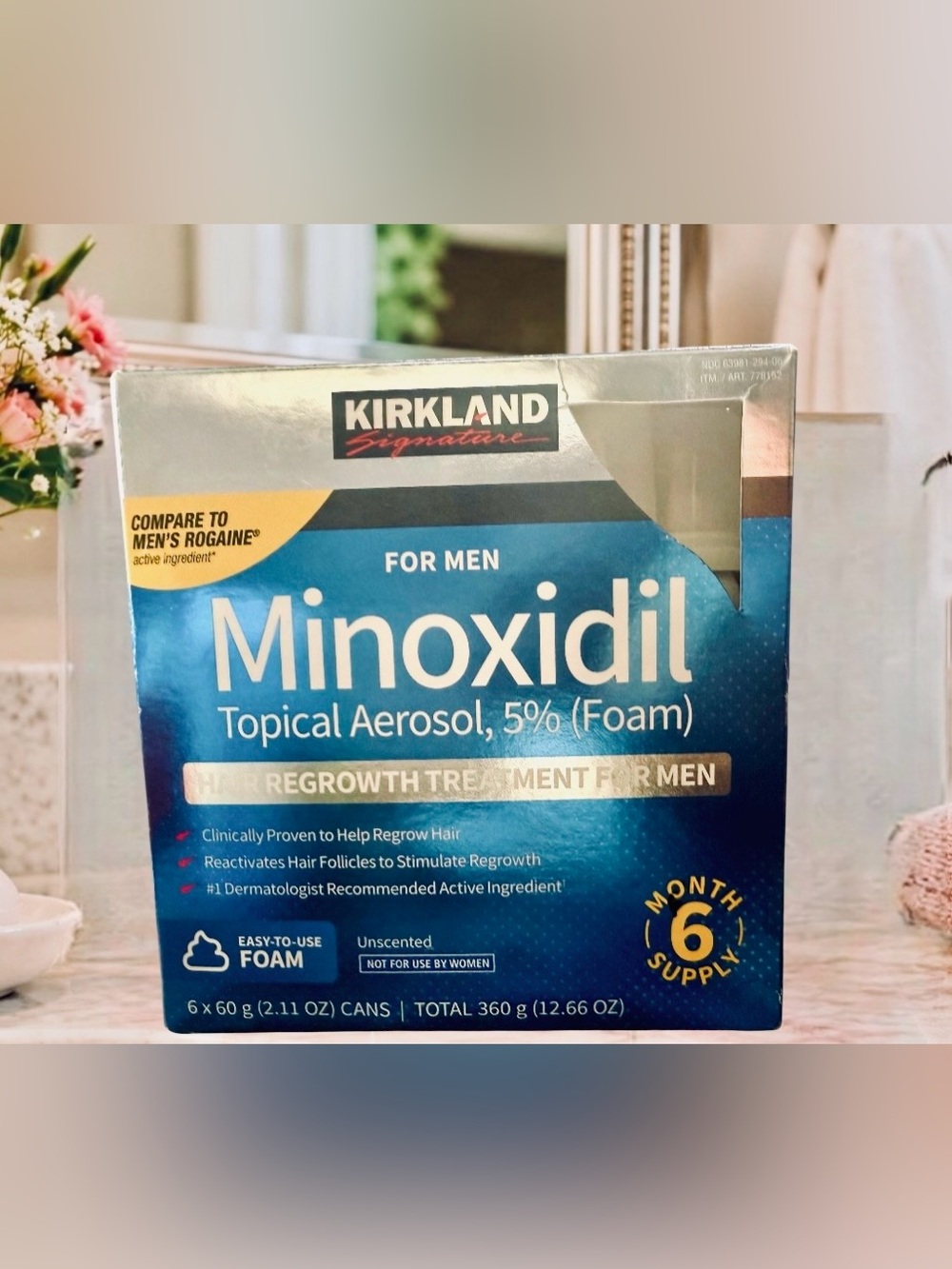 Kirkland Minoxidil 5% Foam 6 Month Supply EXP 11/26~NEW